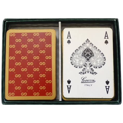 gucci playing cards price|Gucci poker set.